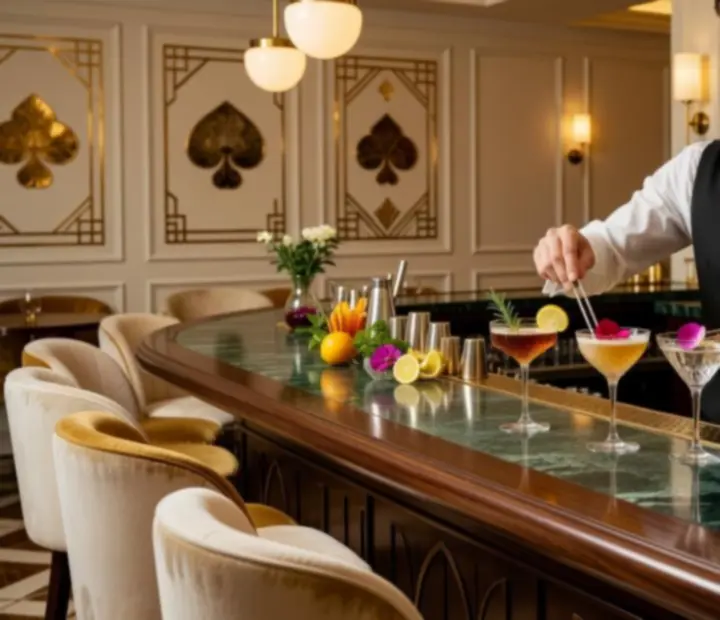 Préparation de cocktails signature par un mixologue