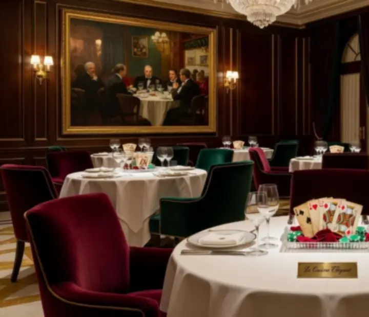 Décoration chic et lumières dorées inspirées de l'univers casino